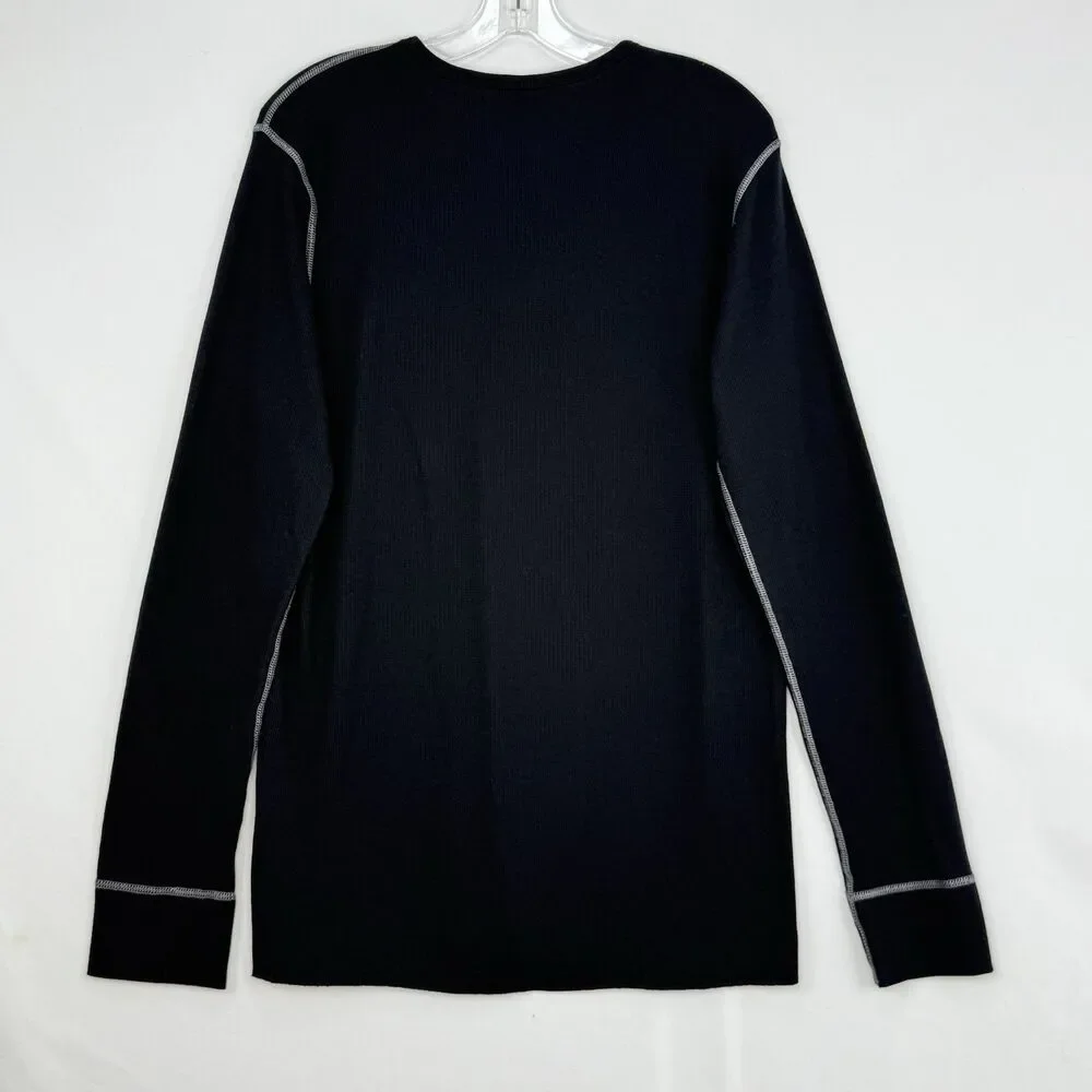 NEXT LEVEL BLACK THERMAL LONG SLEEVE SIZE L T-SHIRT U.S. SKI & SNOWBOARD